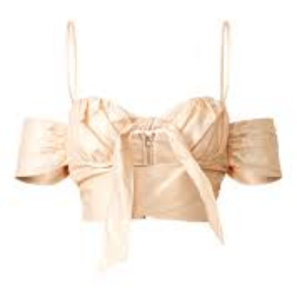 PrettyLittleThing Champagne Bardot Bralet Top